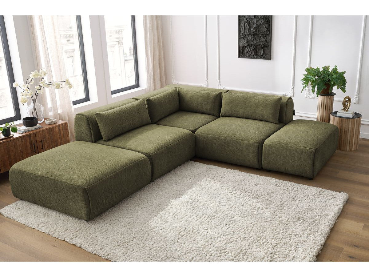 Canapé d'angle fixe modulable