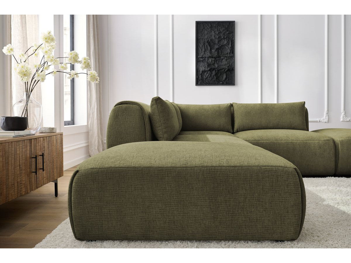 Canapé d'angle fixe modulable