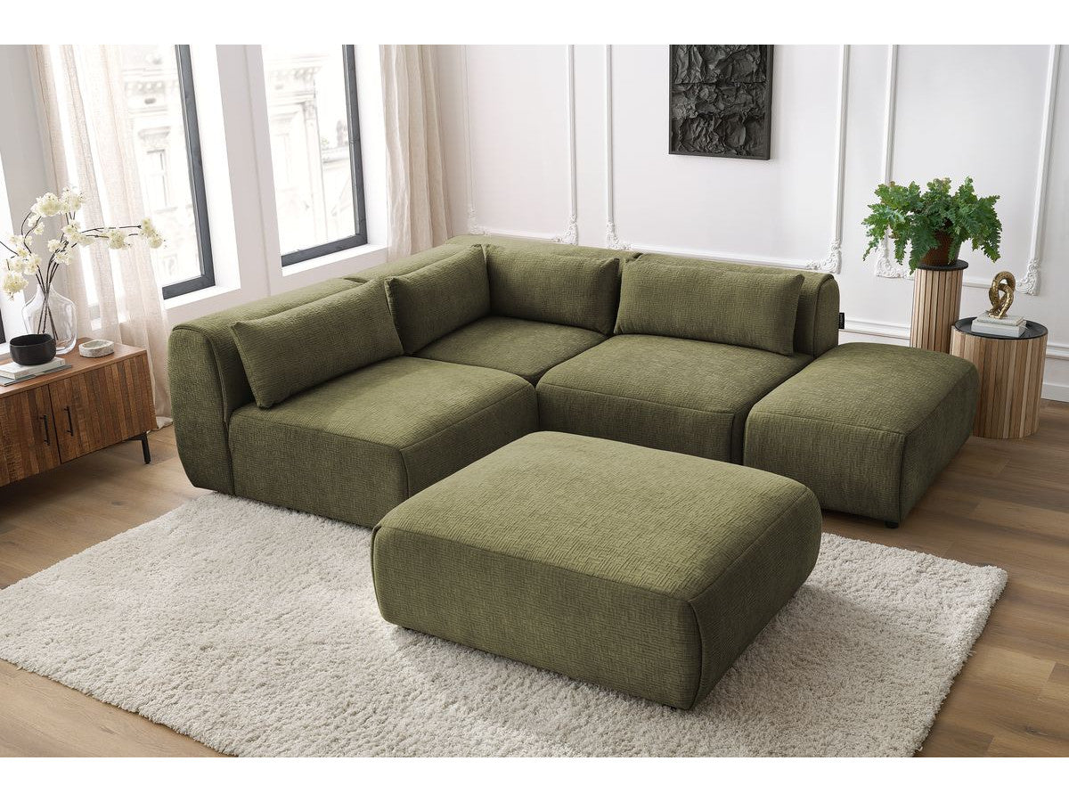 Canapé d'angle fixe modulable