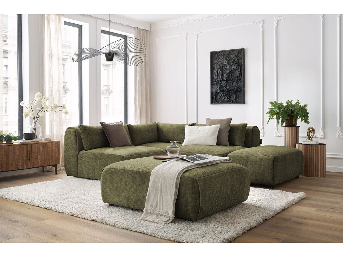 Canapé d'angle fixe modulable