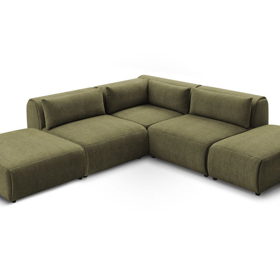 Canapé d'angle fixe modulable