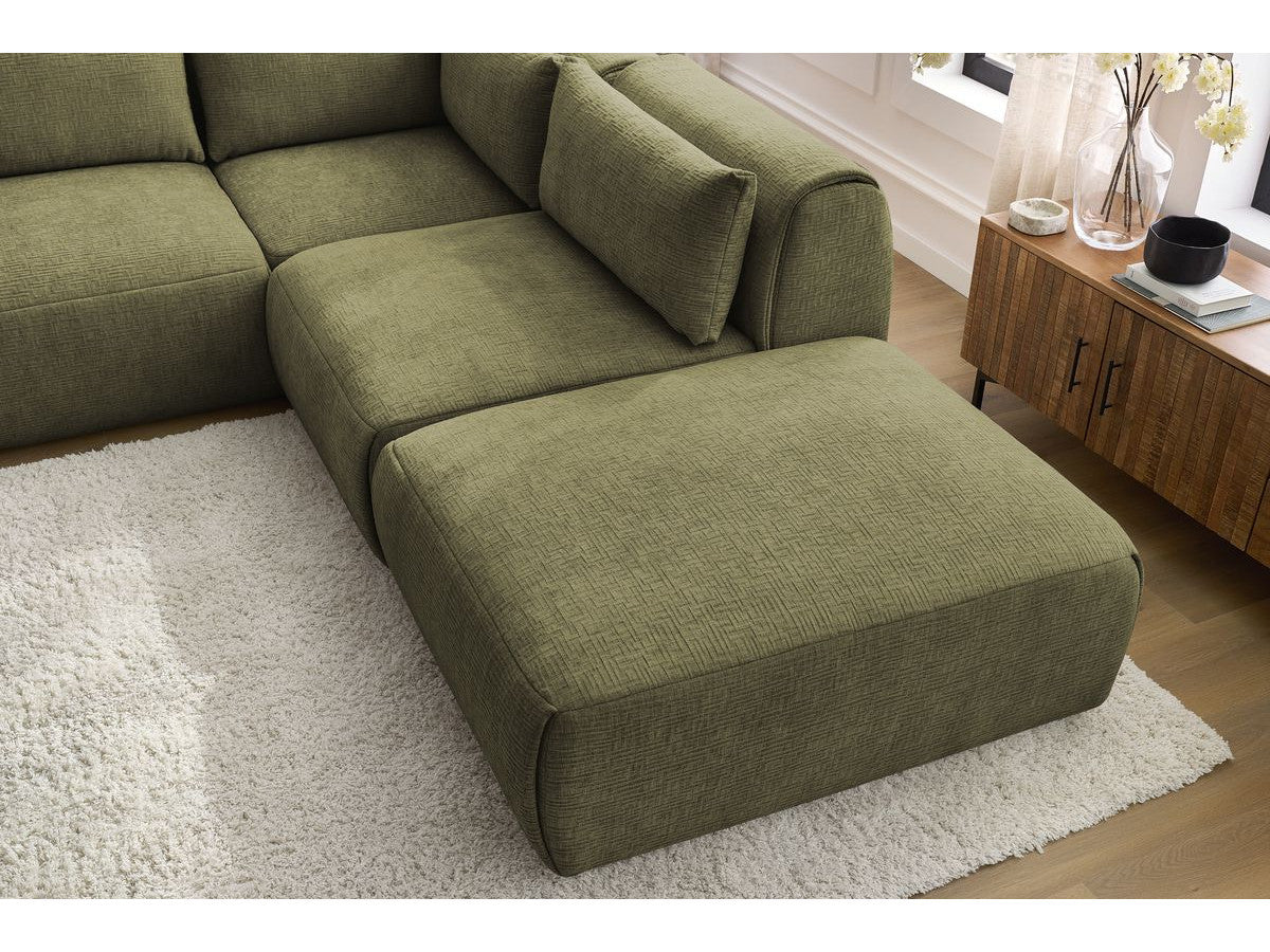 Canapé d'angle fixe modulable