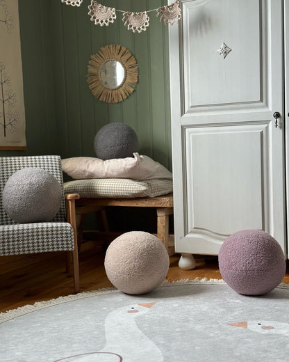 Coussin balle en bouclette