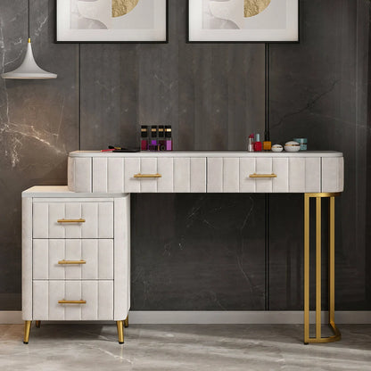 Coiffeuse extensible moderne en velours