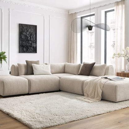 Canapé d'angle fixe modulable