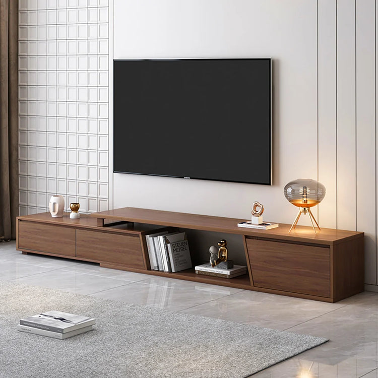 Meuble TV Extensible Bois MDF Noyer