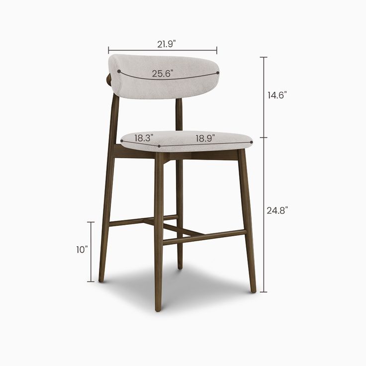 Chaise de bar design en bois massif