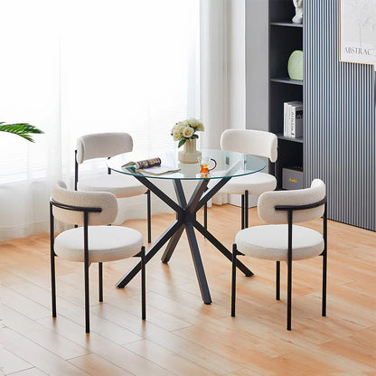 Table à manger en verre + 4 Chaises