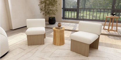 Chaise d'appoint en bois moderne