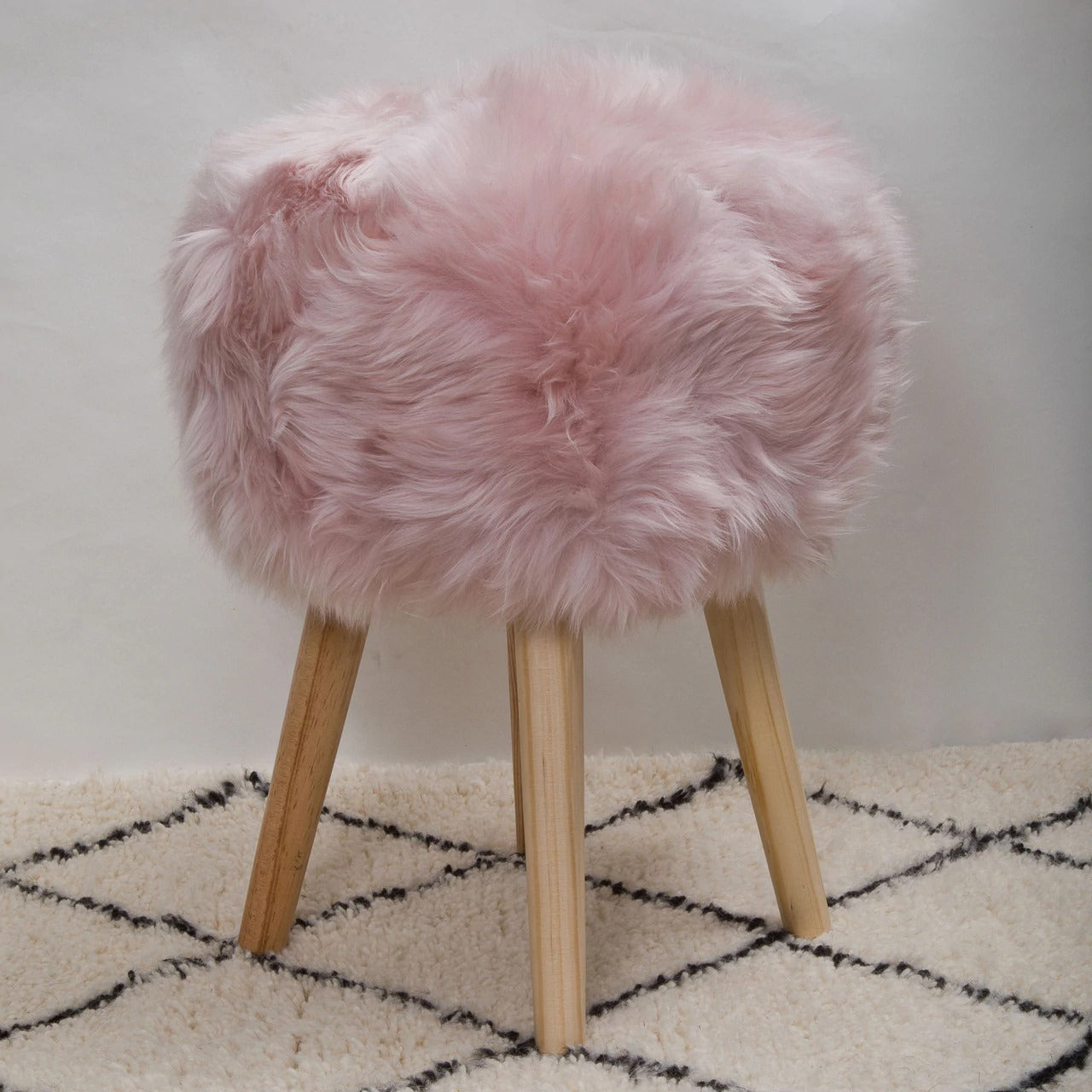 Tabouret En Fausse Fourrure
