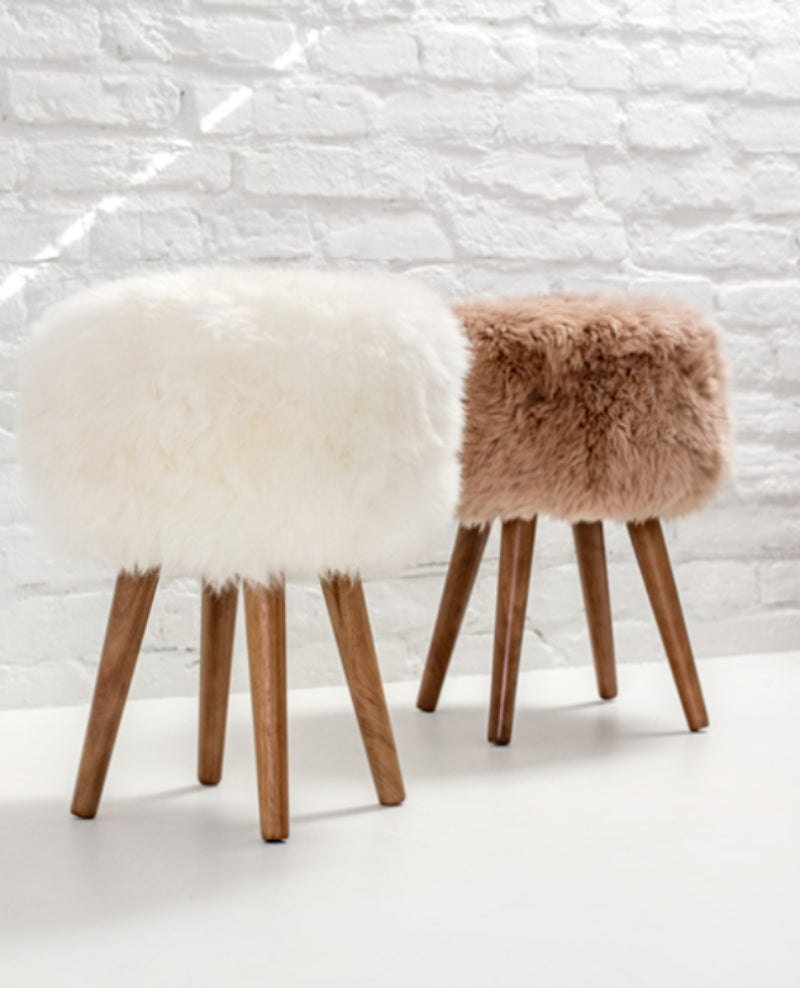 Tabouret En Fausse Fourrure