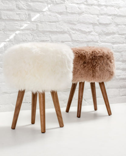 Tabouret En Fausse Fourrure