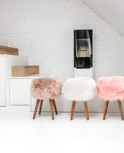 Tabouret En Fausse Fourrure