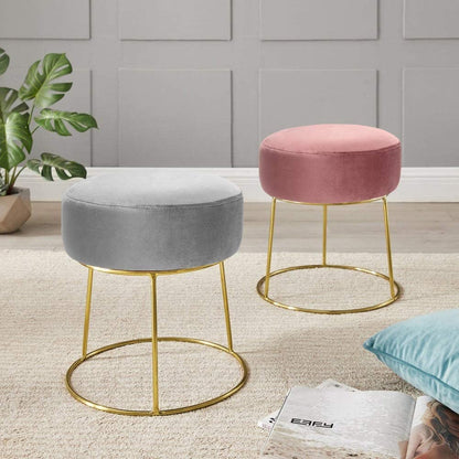 Tabouret Avec Pieds Métal Doré