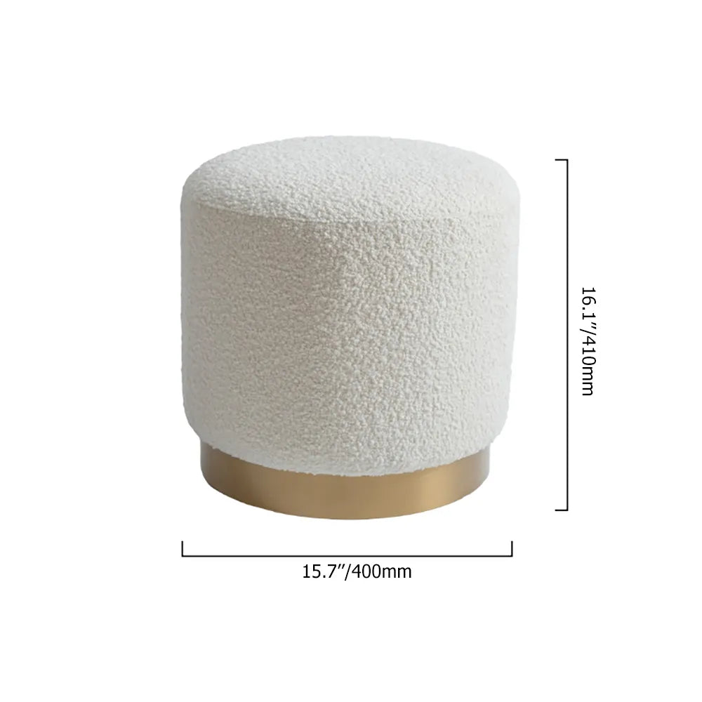 Tabouret moderne rond blanc
