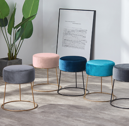 Tabouret Avec Pieds Métal Doré