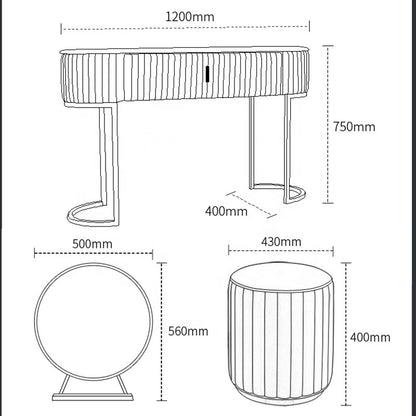 Coiffeuse nordique + Tabouret
