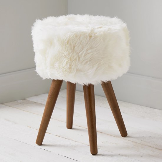 Tabouret En Fausse Fourrure
