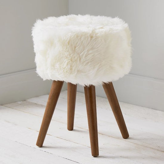 Tabouret En Fausse Fourrure