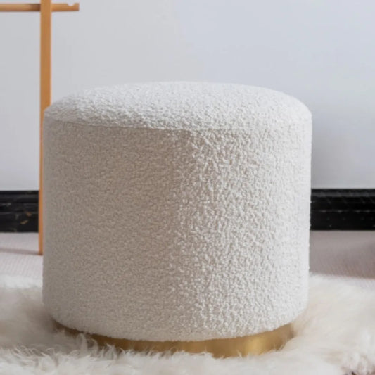 Tabouret moderne rond blanc