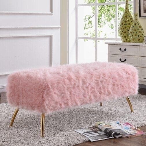 Tabouret moderne fourrure