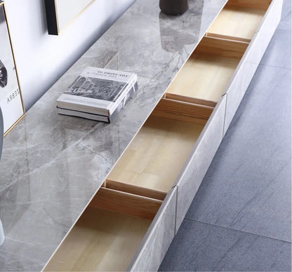 Pack Meuble TV Table Basse effet marbre