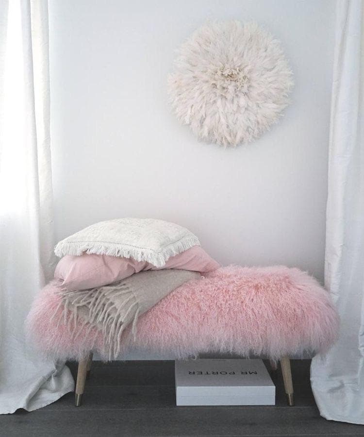 Tabouret moderne fourrure