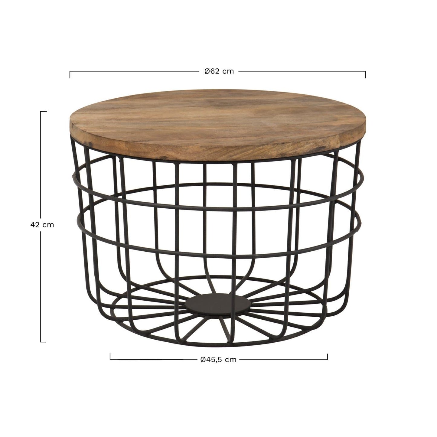 TABLE BASSE RONDE EN BOIS