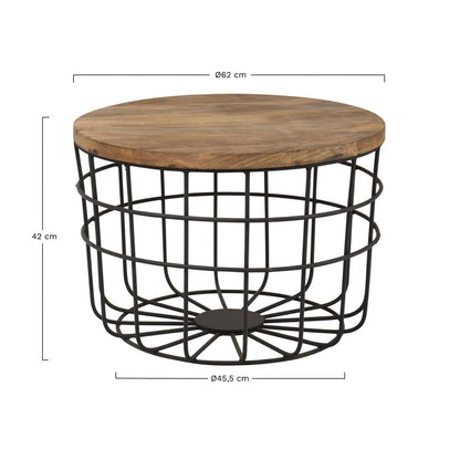 TABLE BASSE RONDE EN BOIS