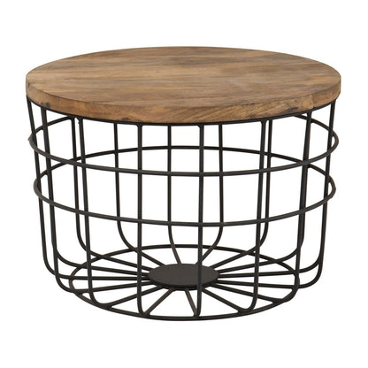 TABLE BASSE RONDE EN BOIS