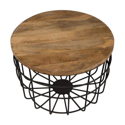 TABLE BASSE RONDE EN BOIS
