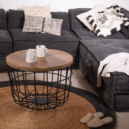 TABLE BASSE RONDE EN BOIS