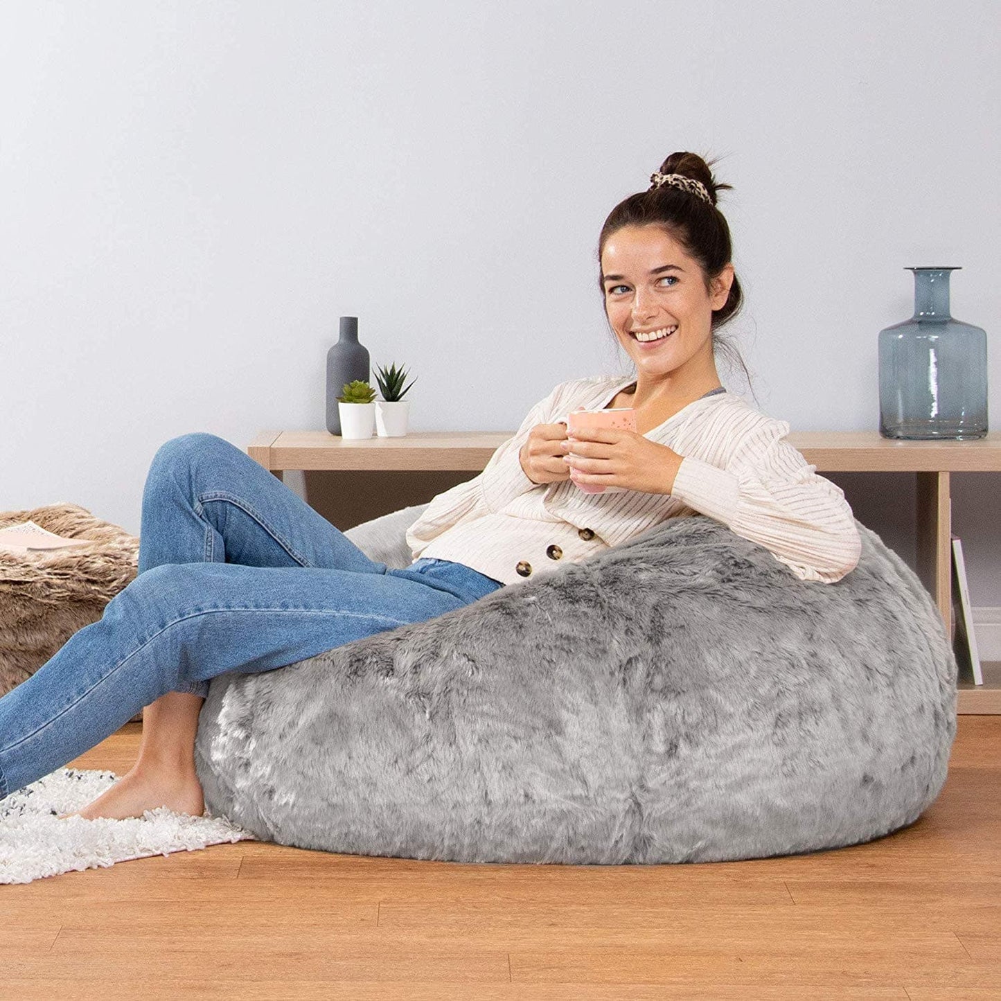 Pouf Decoexpress Fourrure